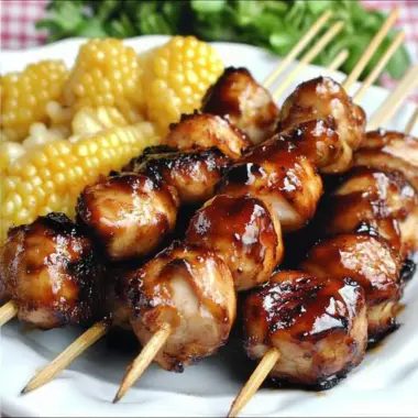 Sweet Maple Barbecue Chicken Kabobs
