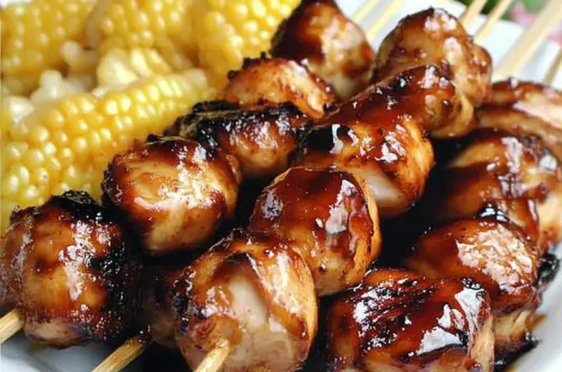 Sweet Maple Barbecue Chicken Kabobs