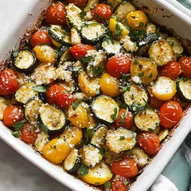 Balsamic Zucchini Tomato Bake