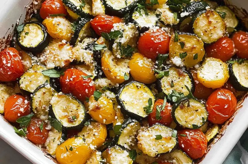 Balsamic Zucchini Tomato Bake