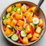 Cantaloupe + Cucumber salad