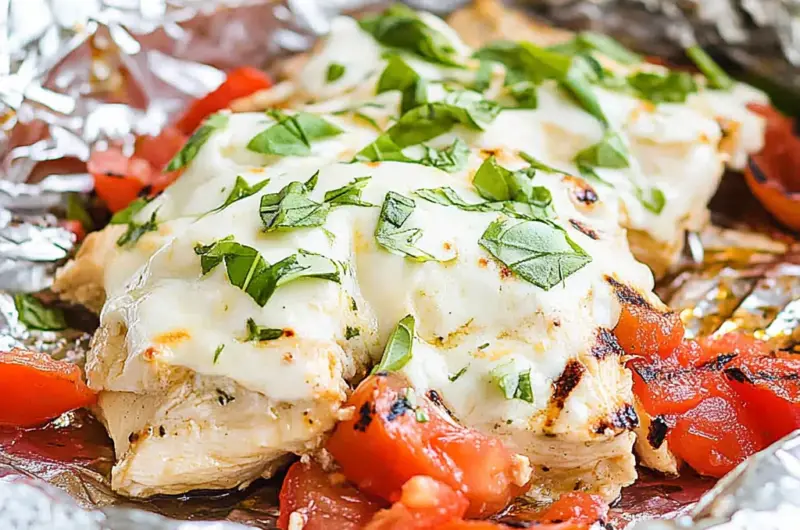 Caprese Chicken Foil Packets