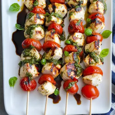 Chicken Caprese Skewers