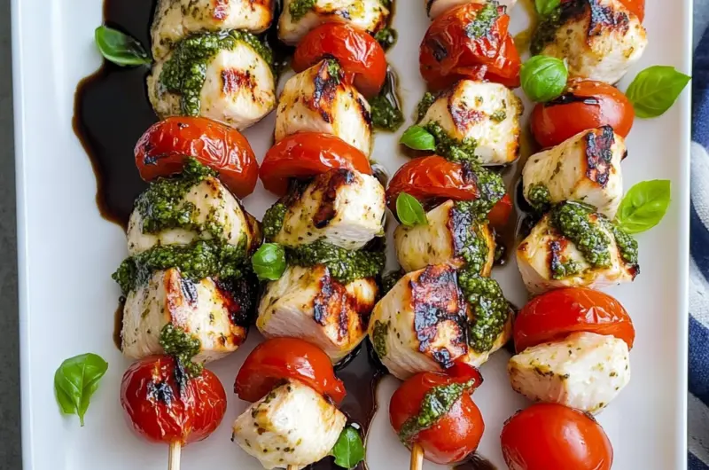 Chicken Caprese Skewers