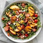 Grilled Peach, Corn and Quinoa Salad