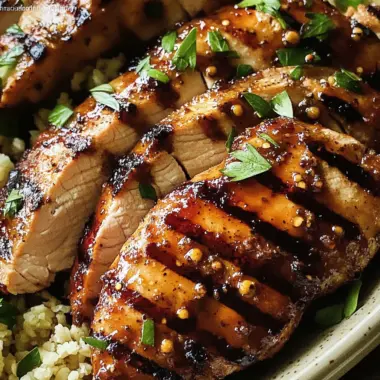 Grilled Turkey Tenderloin with Brown Sugar and Whole Grain Mustard