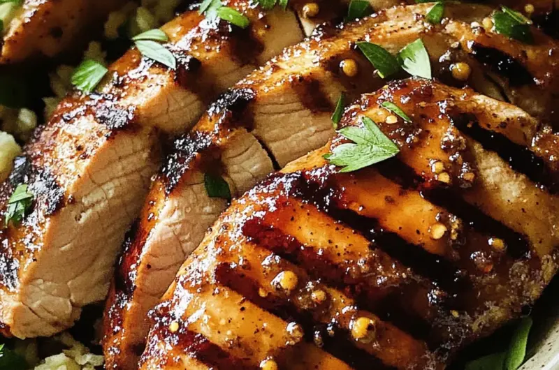 Grilled Turkey Tenderloin with Brown Sugar and Whole Grain Mustard