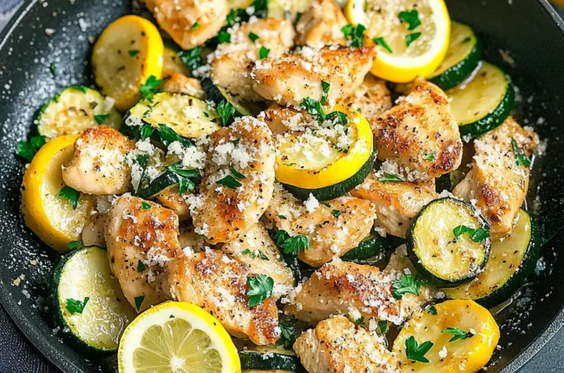 Healthy Chicken Breast with Zucchini and Squash