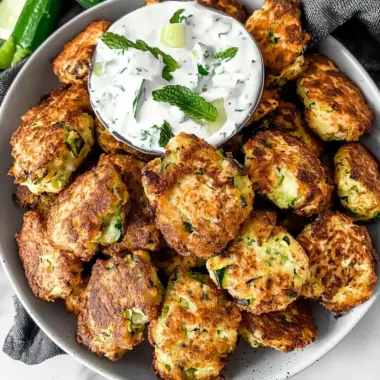 Kolokithokeftedes (Greek Zucchini Fritters)