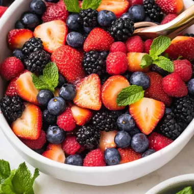 Mixed Berry Salad with Honey-Lime Dressing