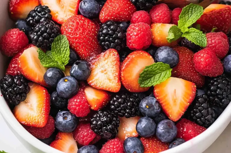 Mixed Berry Salad with Honey-Lime Dressing