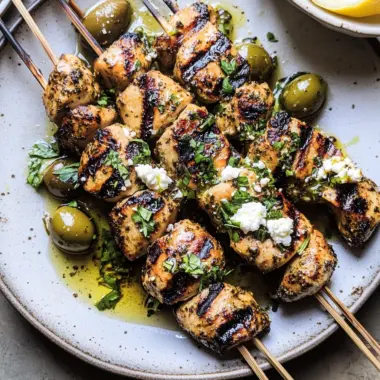 Moroccan Grilled Chicken with Herby Lemon Olive Vinaigrette