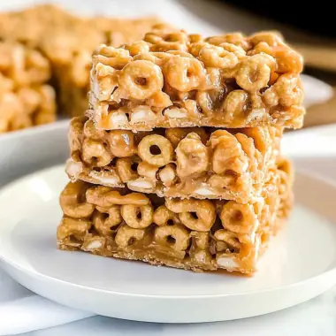 No Bake Peanut Butter Cheerio Bars