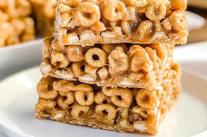 No Bake Peanut Butter Cheerio Bars