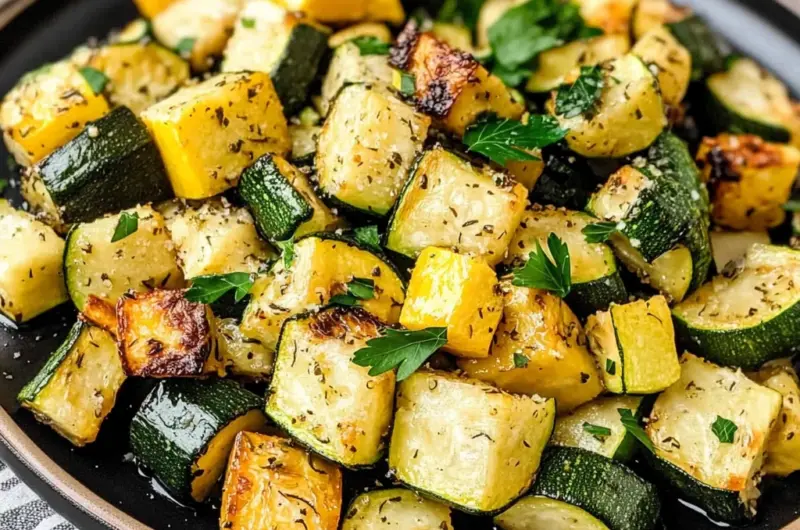Oven Roasted Zucchini and Squash