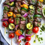 Steak Kebabs with Chimichurri