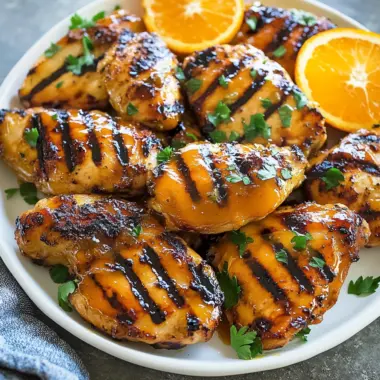 Sticky Honey Orange Grilled Chicken