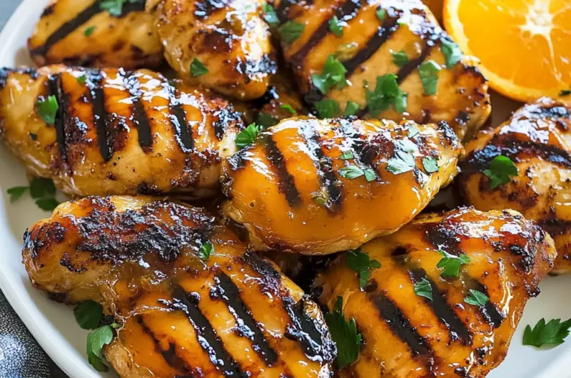 Sticky Honey Orange Grilled Chicken