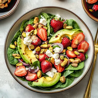 Strawberry Spinach Salad with Strawberry Balsamic