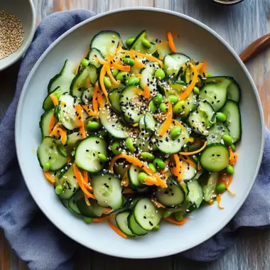 10-Minute Ginger Miso Cucumber Salad