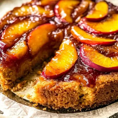 Bourbon Peach Upside-Down Cake