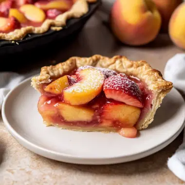 Brown Butter Strawberry Peach Pie