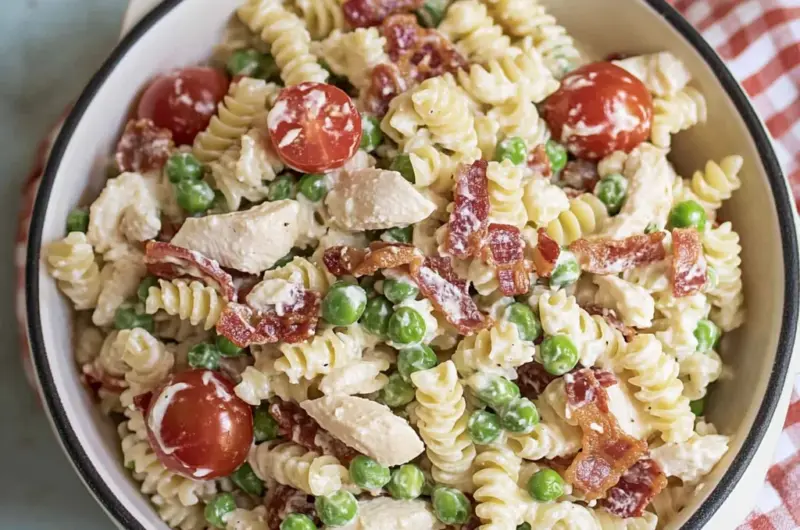 Chicken Turkey Bacon Ranch Pasta Salad