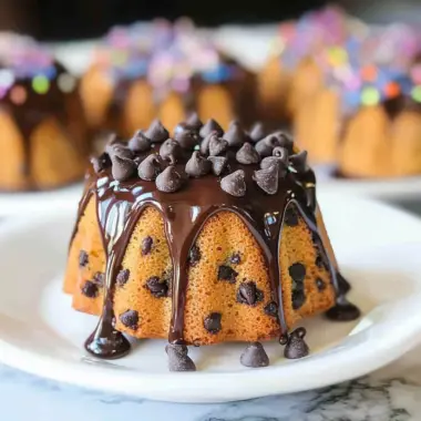 Chocolate Chip Mini Bundt Cakes