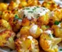 Crispy Baked Cauliflower Bites with Garlic Sauce