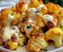Crispy Baked Cauliflower Bites with Garlic Sauce