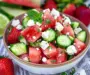 Cucumber Watermelon Strawberry Salad