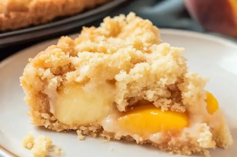 Easy Italian Peach Crumb Cake