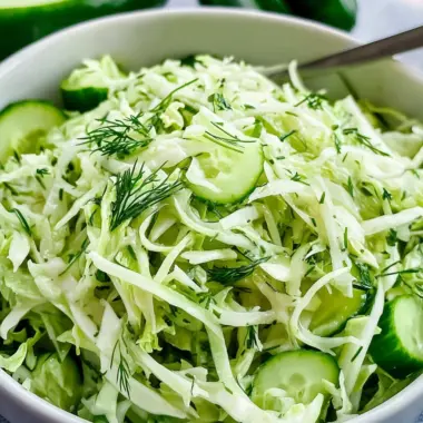 Green Cabbage Cucumber Salad