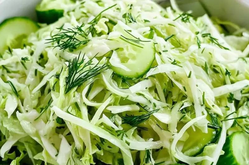 Green Cabbage Cucumber Salad