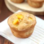 Healthy Honey Peach Muffins