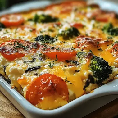 High-Protein Cottage Cheese Veggie Bake Recipe