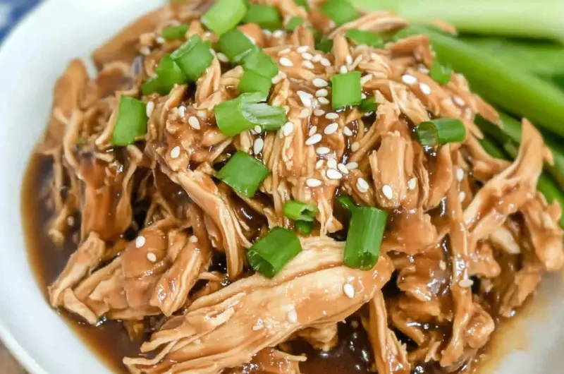 Keto Shredded Crock Pot Teriyaki Chicken