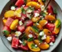 Refreshing and Juicy Watermelon Peach Salad for Hot Summer Days