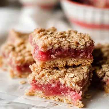 Rhubarb Oatmeal Bars