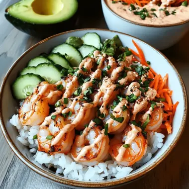 Shrimp Rice Bowls with Spicy Mayo