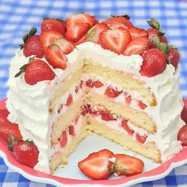Strawberries 'n Cream Cake