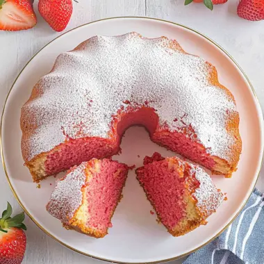 Strawberry Cream Cheese Pound Cake