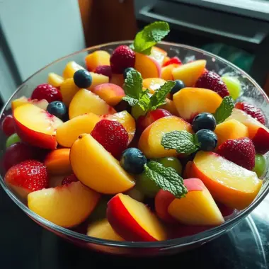 Summer Peach Fruit Salad