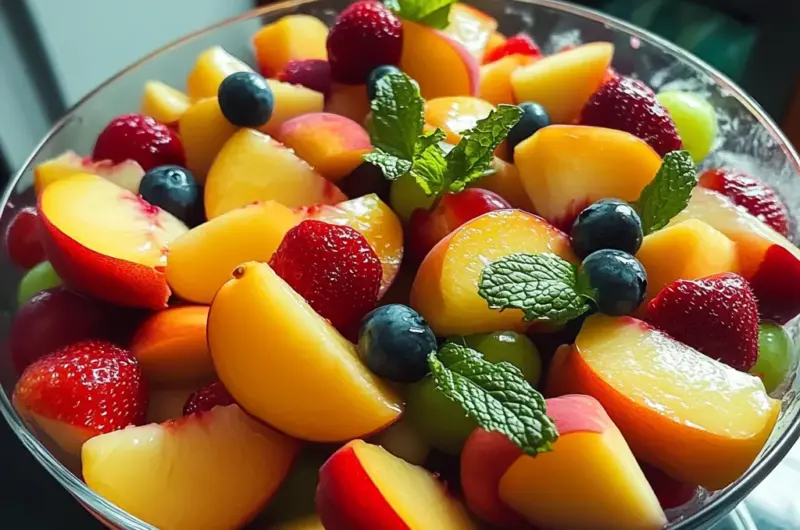 Summer Peach Fruit Salad