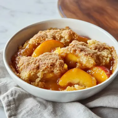 The Easiest Southern Peach Cobbler