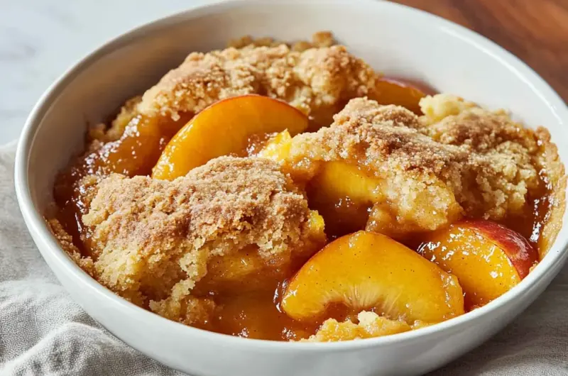 The Easiest Southern Peach Cobbler
