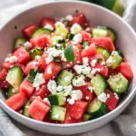 Watermelon Salad with Cucumber and Feta