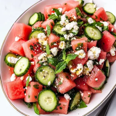 Watermelon Salad with Goat Cheese