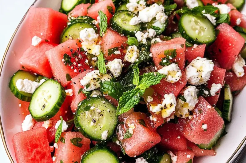 Watermelon Salad with Goat Cheese