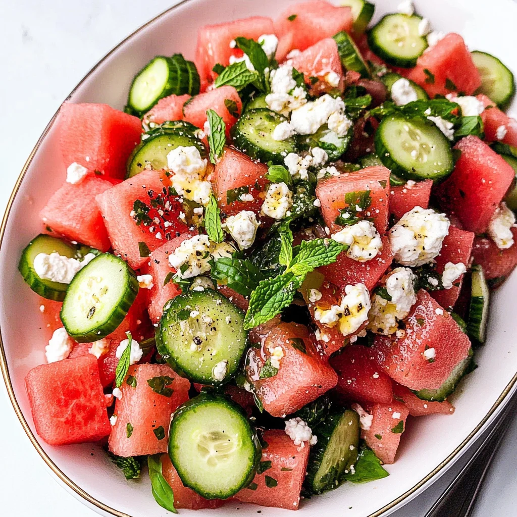 Watermelon Salad with Goat Cheese